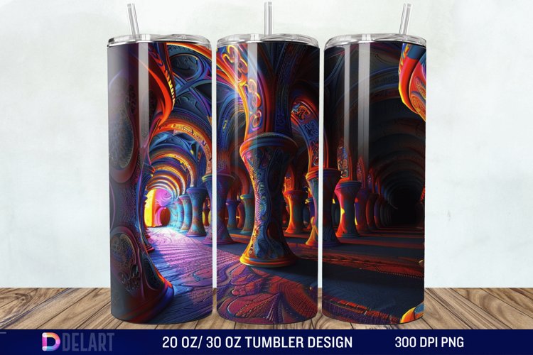 3D colorful Tumbler Wrap example image 1