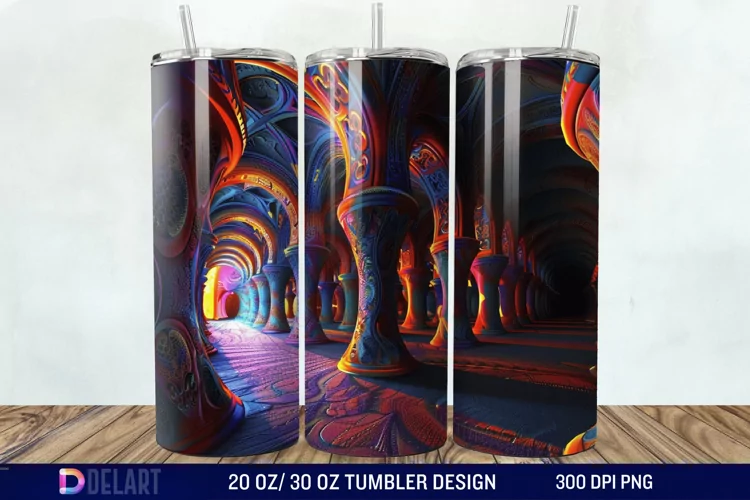 3D colorful Tumbler Wrap