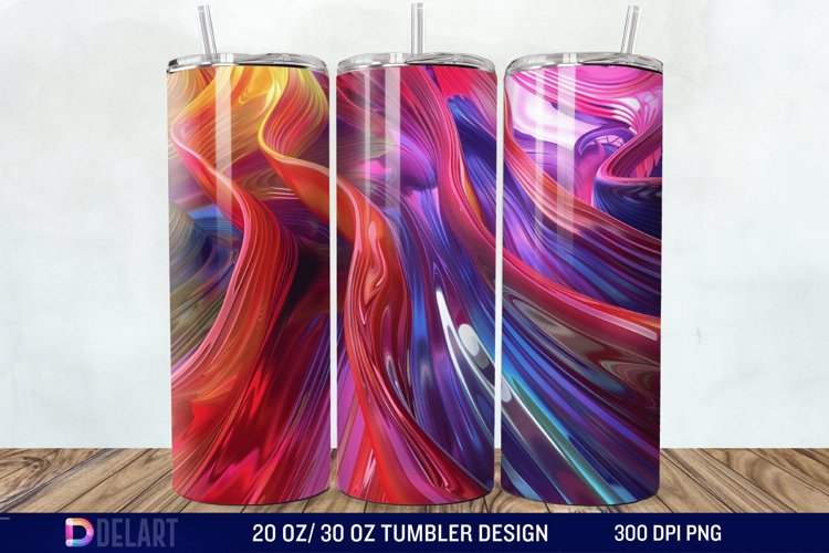 3D colorful Tumbler Wrap example image 1