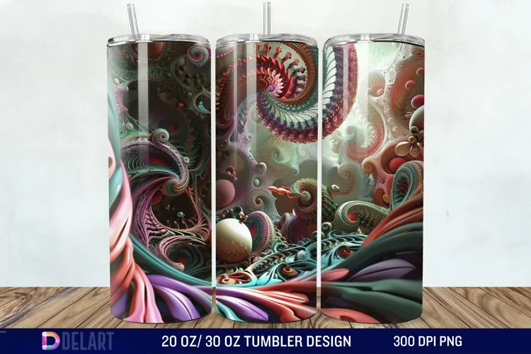 3D colorful Tumbler Wrap