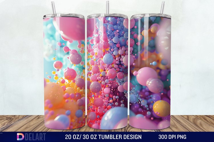 3D colorful Tumbler Wrap