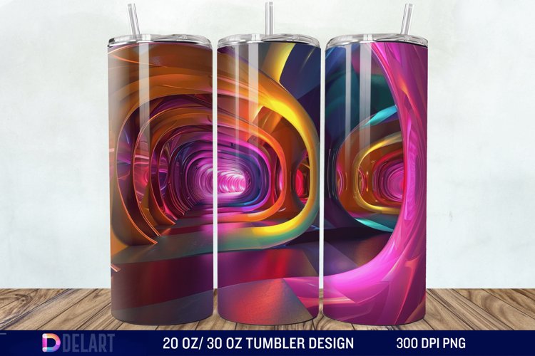 3D colorful Tumbler Wrap example image 1