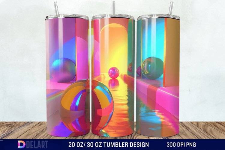 3D colorful Tumbler Wrap example image 1