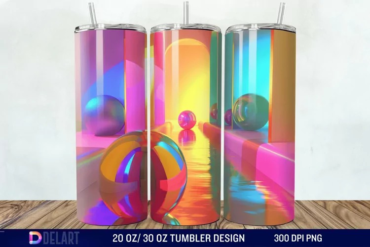 3D colorful Tumbler Wrap