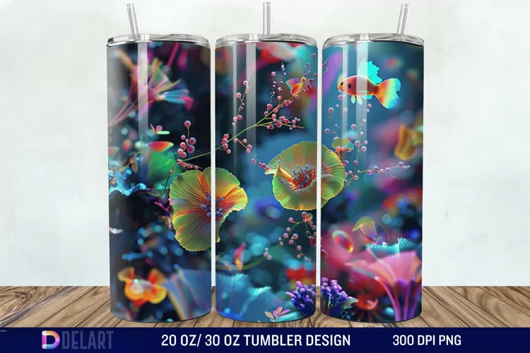 3D colorful Tumbler Wrap