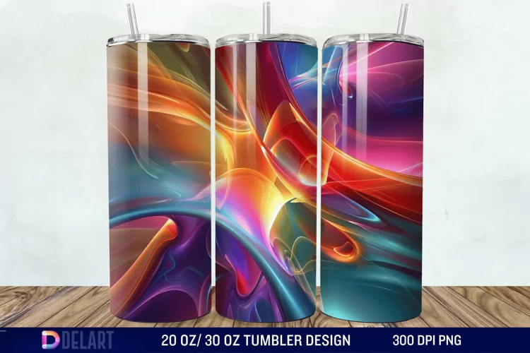 3D colorful Tumbler Wrap