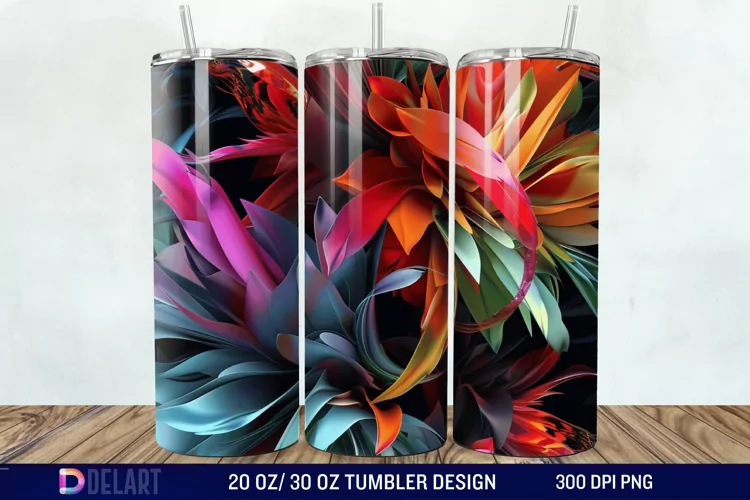 3D colorful Tumbler Wrap