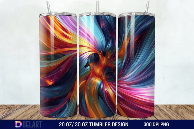 3D colorful Tumbler Wrap example image 1