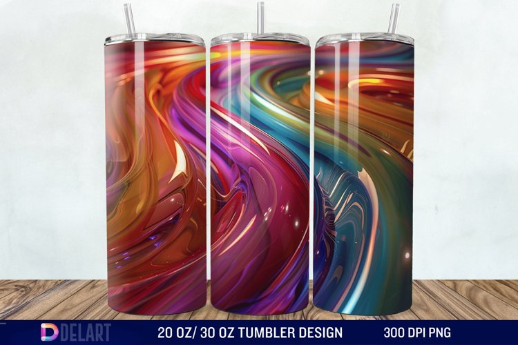 3D colorful Tumbler Wrap example image 1