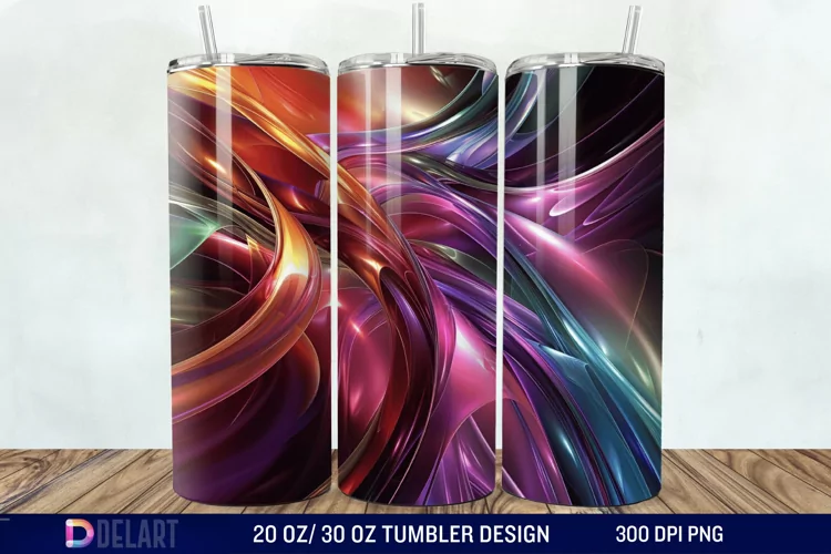 3D colorful Tumbler Wrap