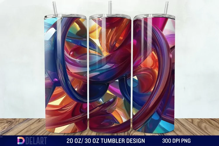 3D colorful Tumbler Wrap
