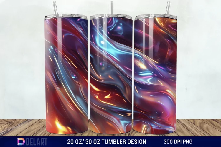 3D colorful Tumbler Wrap