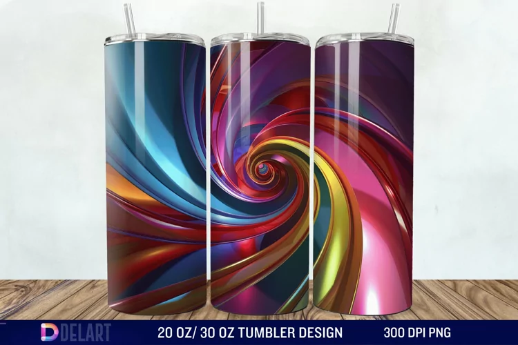 3D colorful Tumbler Wrap