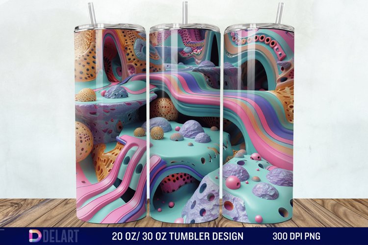 3D colorful Tumbler Wrap example image 1