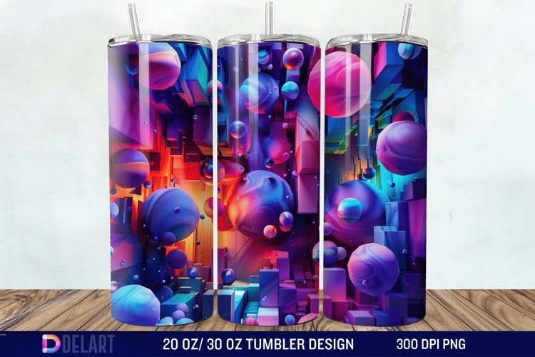 3D colorful Tumbler Wrap example image 1