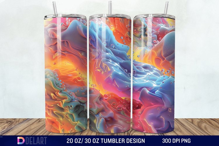 3D colorful Tumbler Wrap example image 1