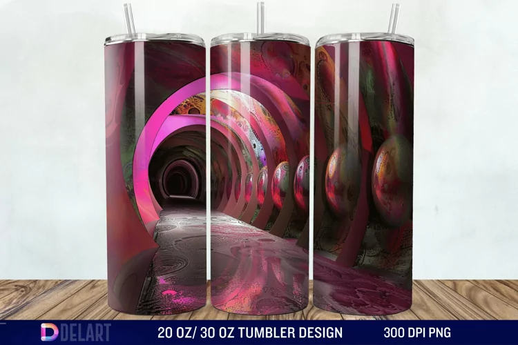 3D colorful Tumbler Wrap
