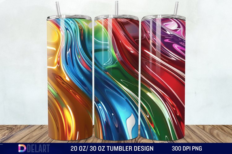 3D colorful Tumbler Wrap example image 1