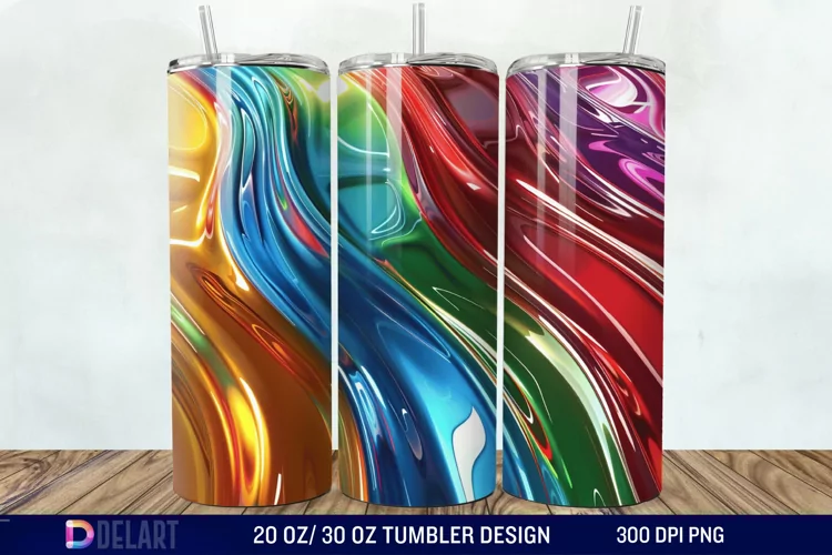 3D colorful Tumbler Wrap