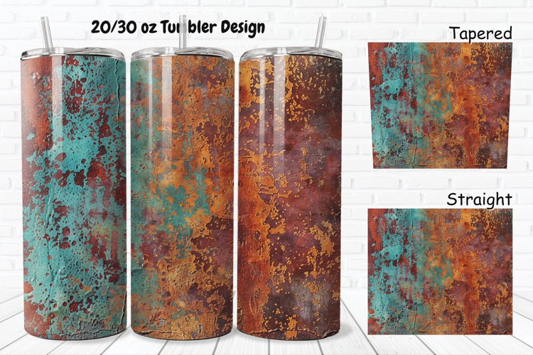 3D Corroded Metal Rust 20/30oz Skinny Tumbler