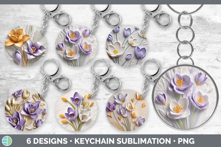 Bundle of six 3D Keychain designs.