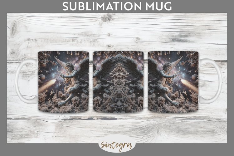 3D Cupid v2 Mug Wrap Sublimation