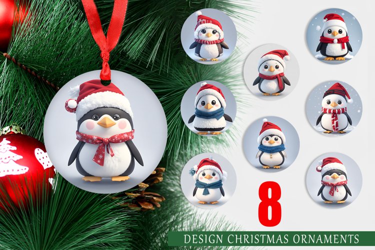 Christmas Ornaments 3D Cute Penguin
