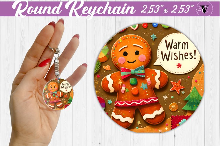 Keychain sublimation | Fabric applique | 3D Christmas