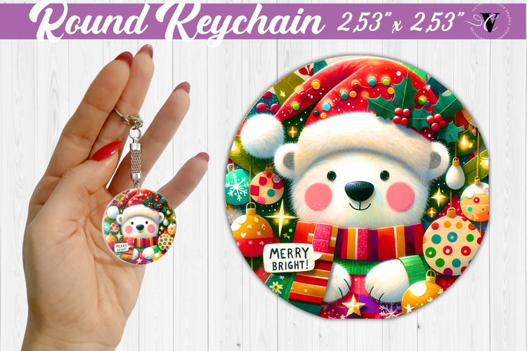 Keychain sublimation | Fabric applique | 3D Christmas