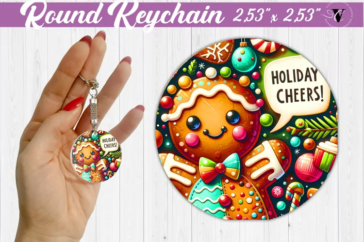 Keychain sublimation | Fabric applique | 3D Christmas