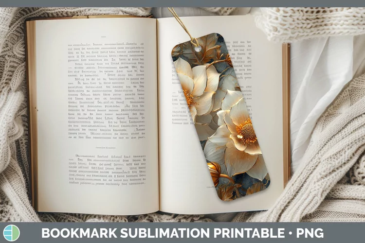 3D Dahlia Bookmark Sublimation Printable Designs