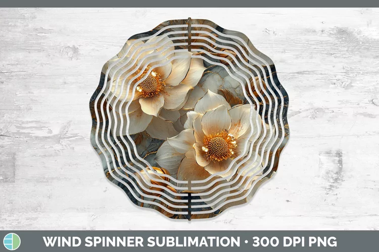 3D Dahlia Wind Spinner Sublimation Spinner Designs