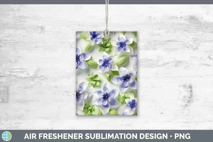 3D Delphinium Air Freshener | Sublimation Car Freshener Desi