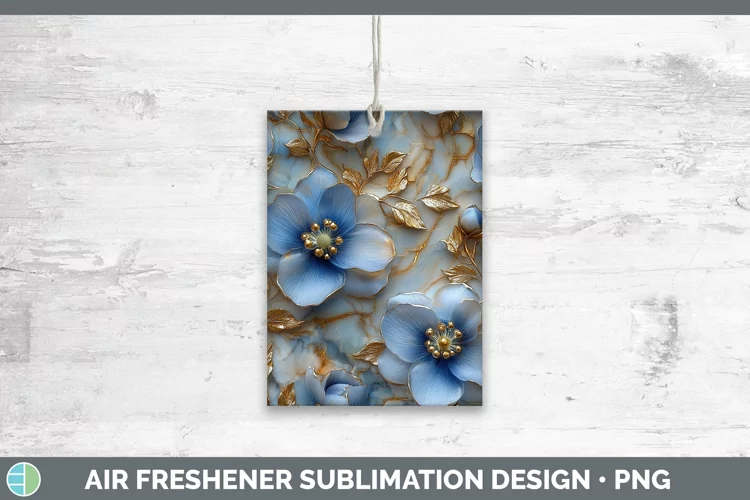 3D Delphinium Air Freshener Sublimation Car Freshener Design