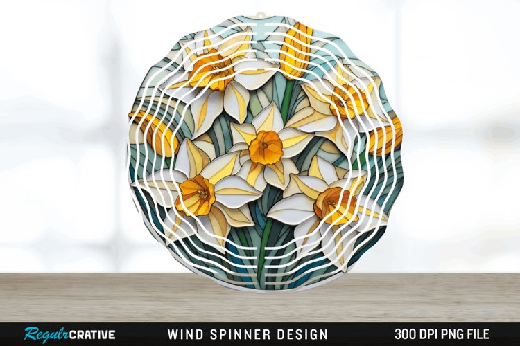 3D Delphinium Flowers Wind Spinner Sublimation PNG Design example image 1