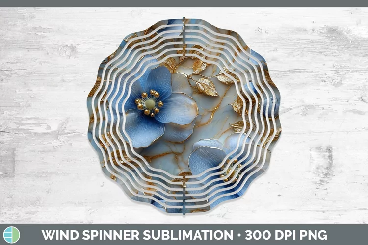 3D Delphinium Wind Spinner Sublimation Spinner Designs
