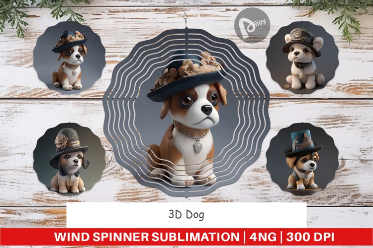 Wind Spinner 3D Dog
