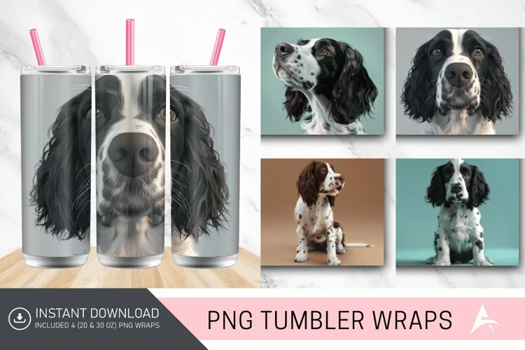 3D DOG Springer straight Tumbler Wrap