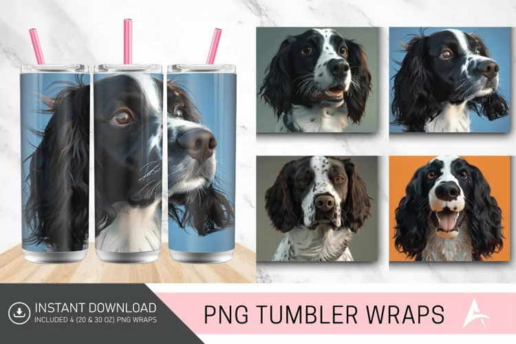 3D DOG Springer straight Tumbler Wrap