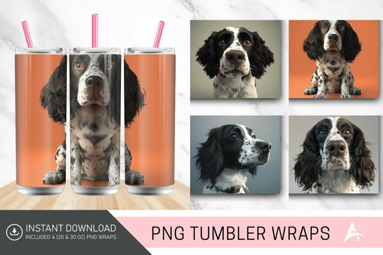 3D DOG Springer straight Tumbler Wrap