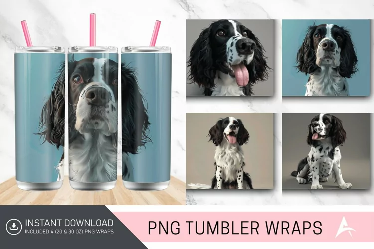 3D DOG Springer straight Tumbler Wrap