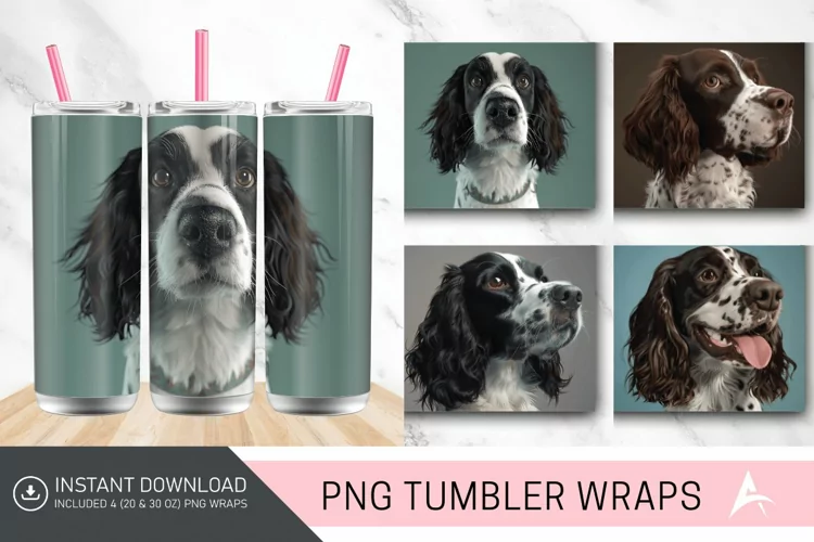 3D DOG Springer straight Tumbler Wrap