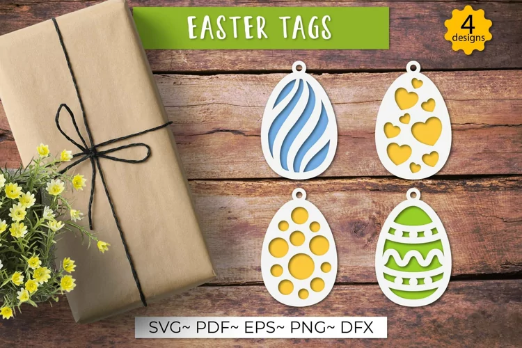 3d easter tag svg | Layered easter designs