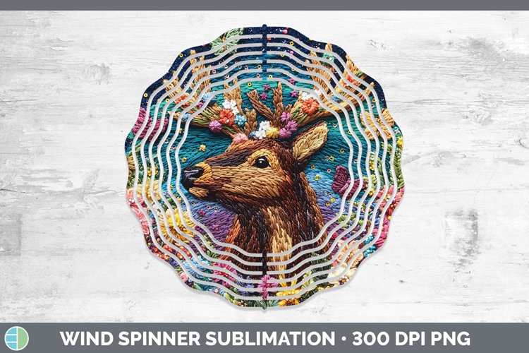 3D Elk Wind Spinner Sublimation Spinner Designs