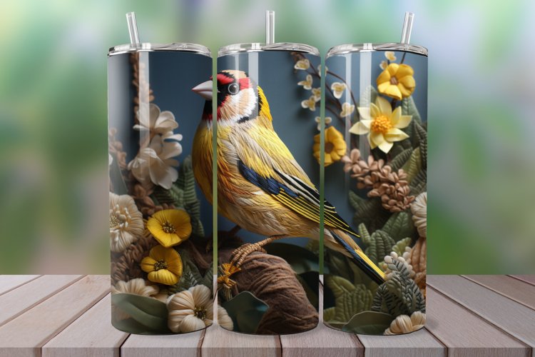 3d bird,3d tumbler wrap,3d tumbler design,3d bird,skinny tumbler wrap,bird tumbler wrap,bird tumbler design,tumbler wrap,tumbler design,sublimation design,green tumbler wrap,goldfinch,3d goldfinch,goldfinch tumbler