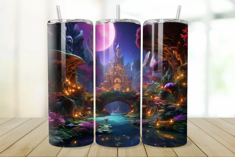 3D Enchanted World 20oz/30oz Skinny Tumbler