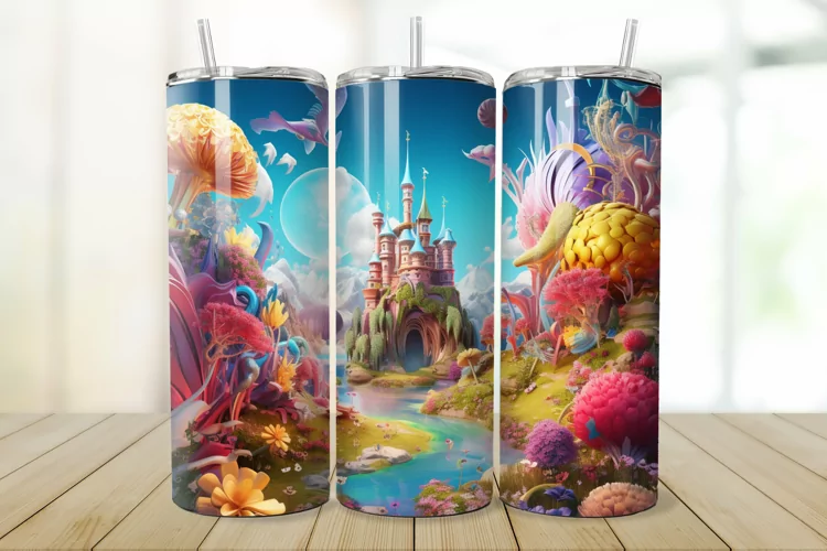 3D Enchanted World 20oz/30oz Skinny Tumbler