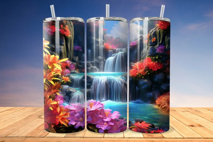 3D Enchanting Waterfall 20oz/30oz Skinny Tumbler