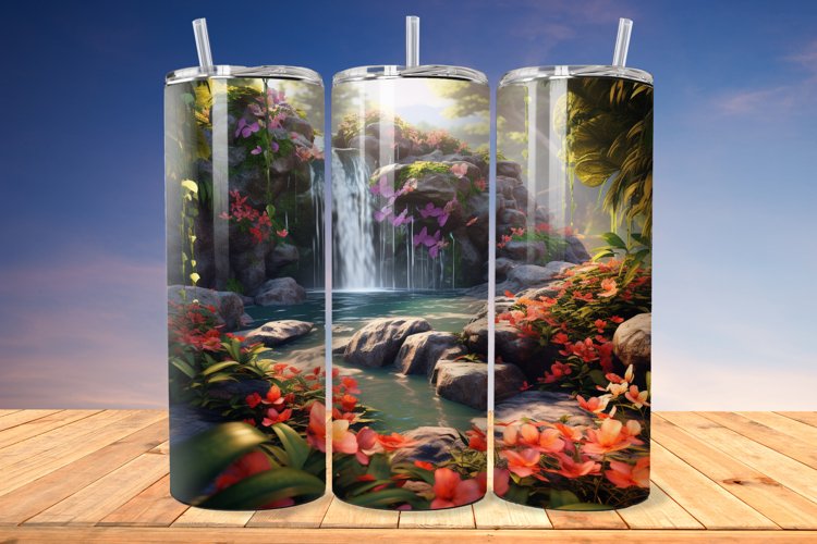 3D Enchanting Waterfall 20oz/30oz Skinny Tumbler