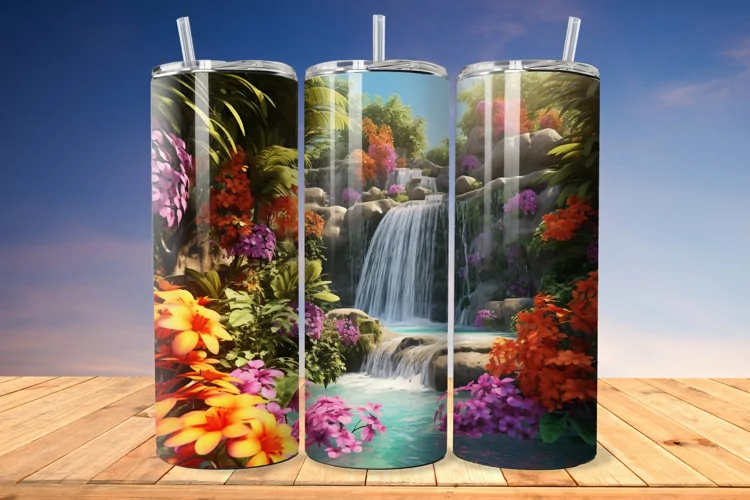 3D Enchanting Waterfall 20oz/30oz Skinny Tumbler